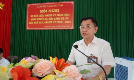 Đảng bộ xã Xuân Thái, tổ chức hội nghị sơ kết giữa nhiệm kỳ thực hiện Nghị quyết Đại hội Đảng bộ xã lần thứ XXII, nhiệm kỳ 2020-2025.